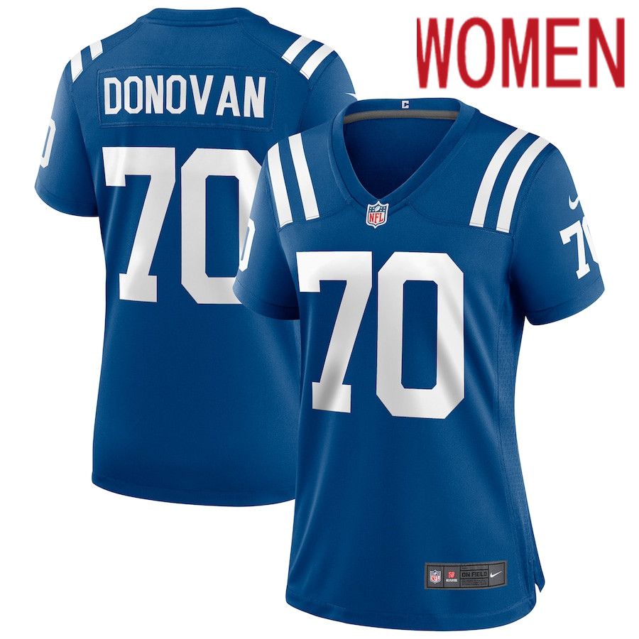 Women Indianapolis Colts 70 Art Donovan Nike Royal Game Retired Player NFL Jersey